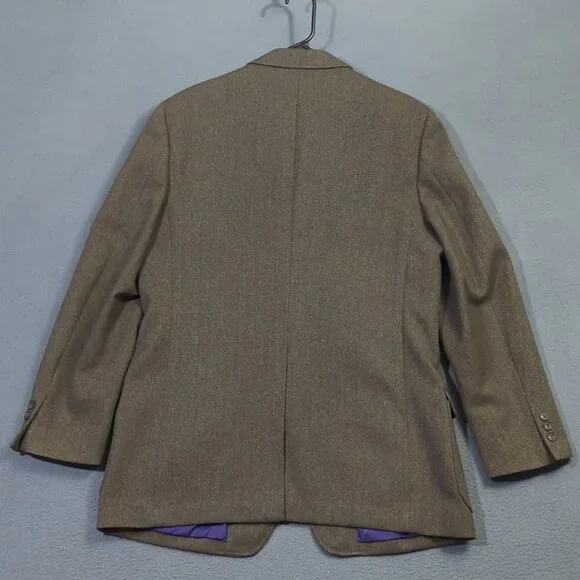 Patagonia VTG Sports Coat Men's 44R Brown Half Lined Herringbone Tweed Stretch - Picture 13 of 16